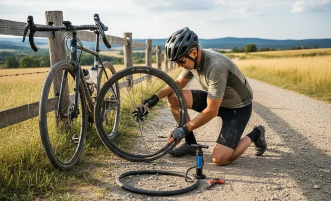 come cambiare camera d'aria bici gravel