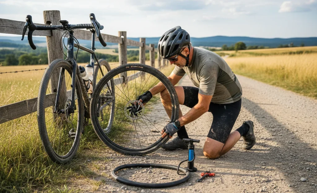 come cambiare camera d'aria bici gravel